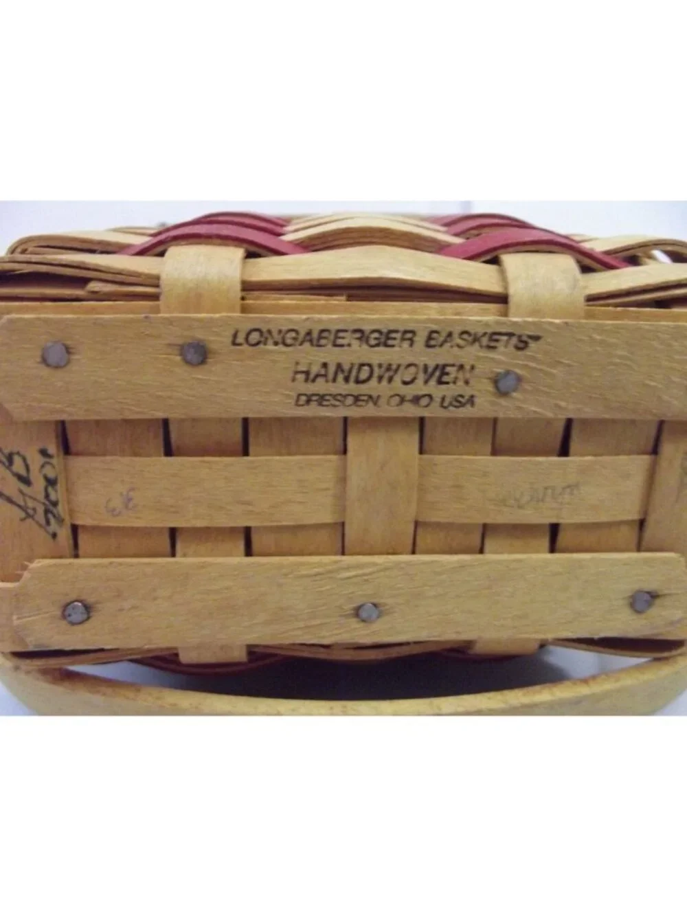 Longaberger 2001 Combo 4th July Inaugural Basket Liner Protector Tie On Stars 6
